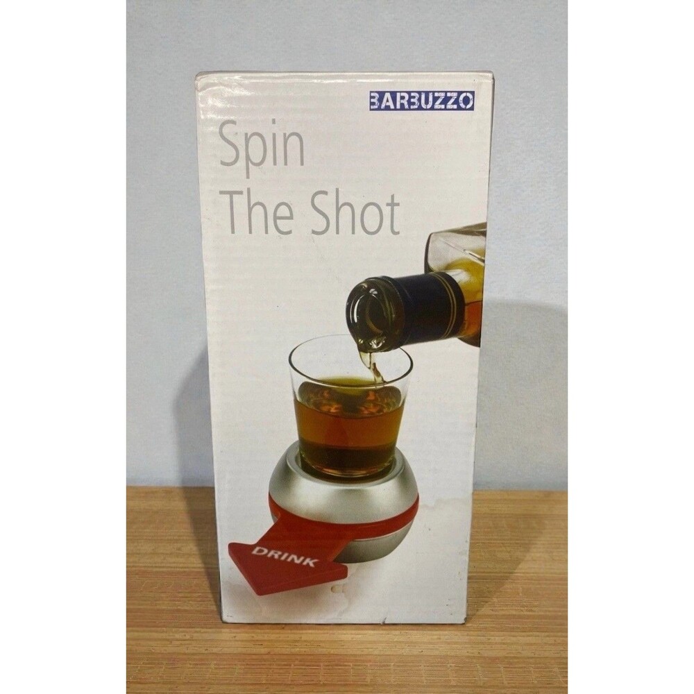 BARBUZZO Spin The Shot Drinking Game - New In Box Adult Party Shot Spinner Gift